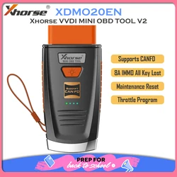 Xhorse Mini OBD Tool V2 XDMO20 Newly Supports CANFD Protocol / LED light / 8A IMMO Box All Key Lost