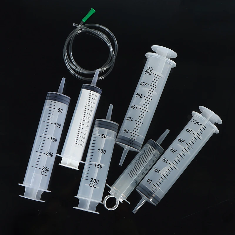 New 80ml-350ml Large Capacity Syringe Reusable Pump Measuring With Tube Feeding Ink Pumping Oil Feeding Enema Glue Filling Tool