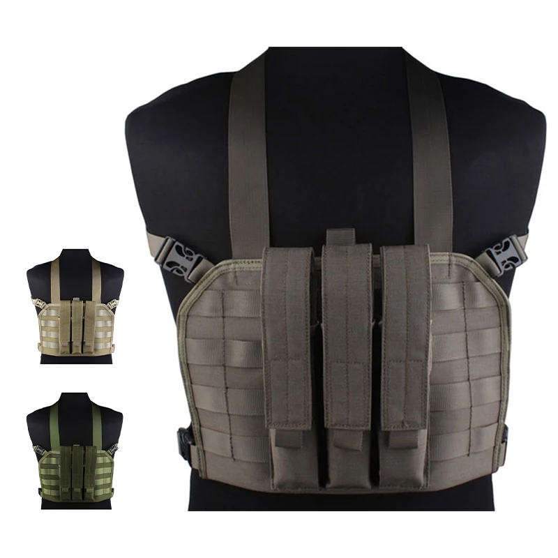 

EMERSONGEAR MP7 Chest Rig W/ Magazine Pouch Mag Bag Airsoft Hunting MOLLE Gear Plate Carrier Vest Camping Nylon EM7445