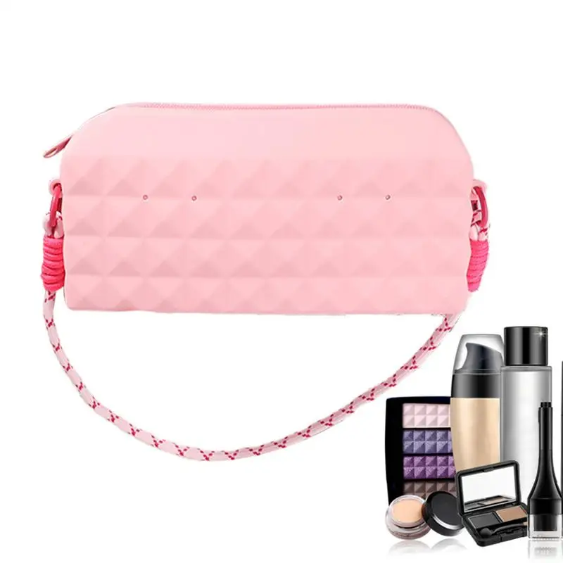 

Silicone Small Makeup Bag Cosmetic Clutch Bag Zipper Key Phone Organizer Pouch For Friends Wives Daughters Nieces Girlfriends