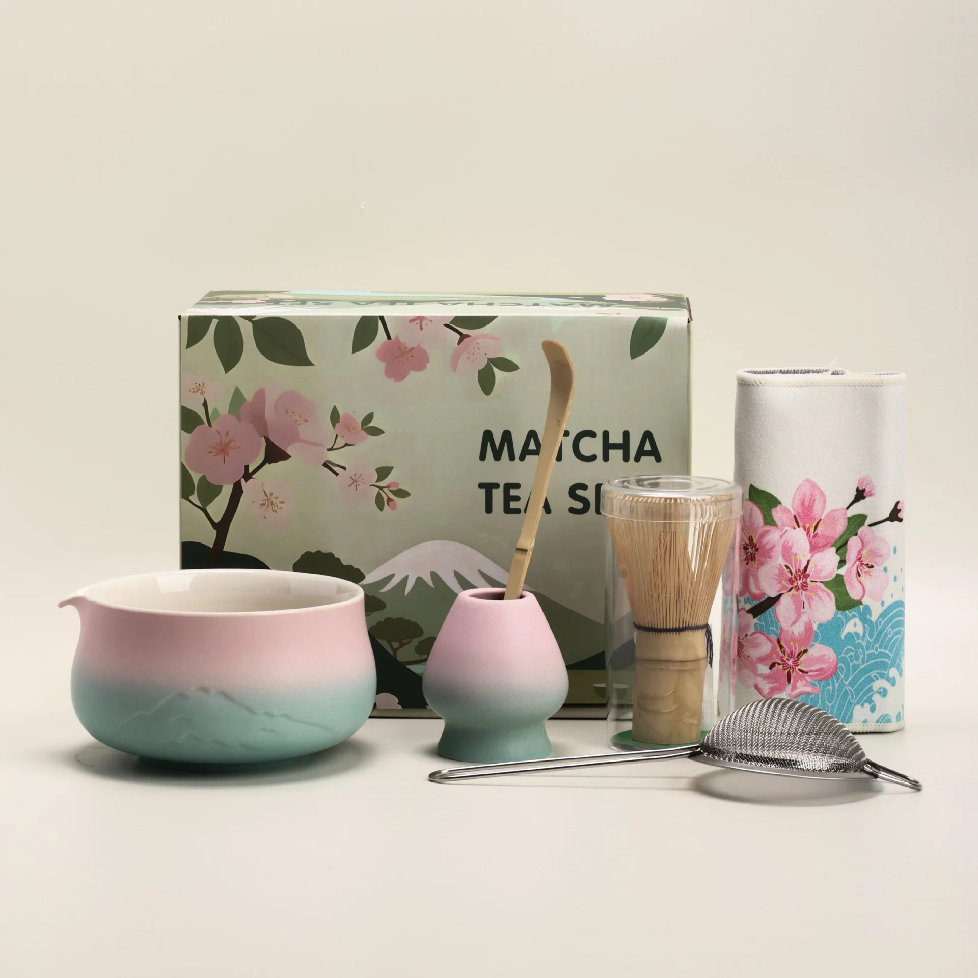 

Набор матча, глазурованная картина, красочный горный набор матча, чаша матча, кисть, миска для порошка, мешалка, чайный венчик, инструменты для матча