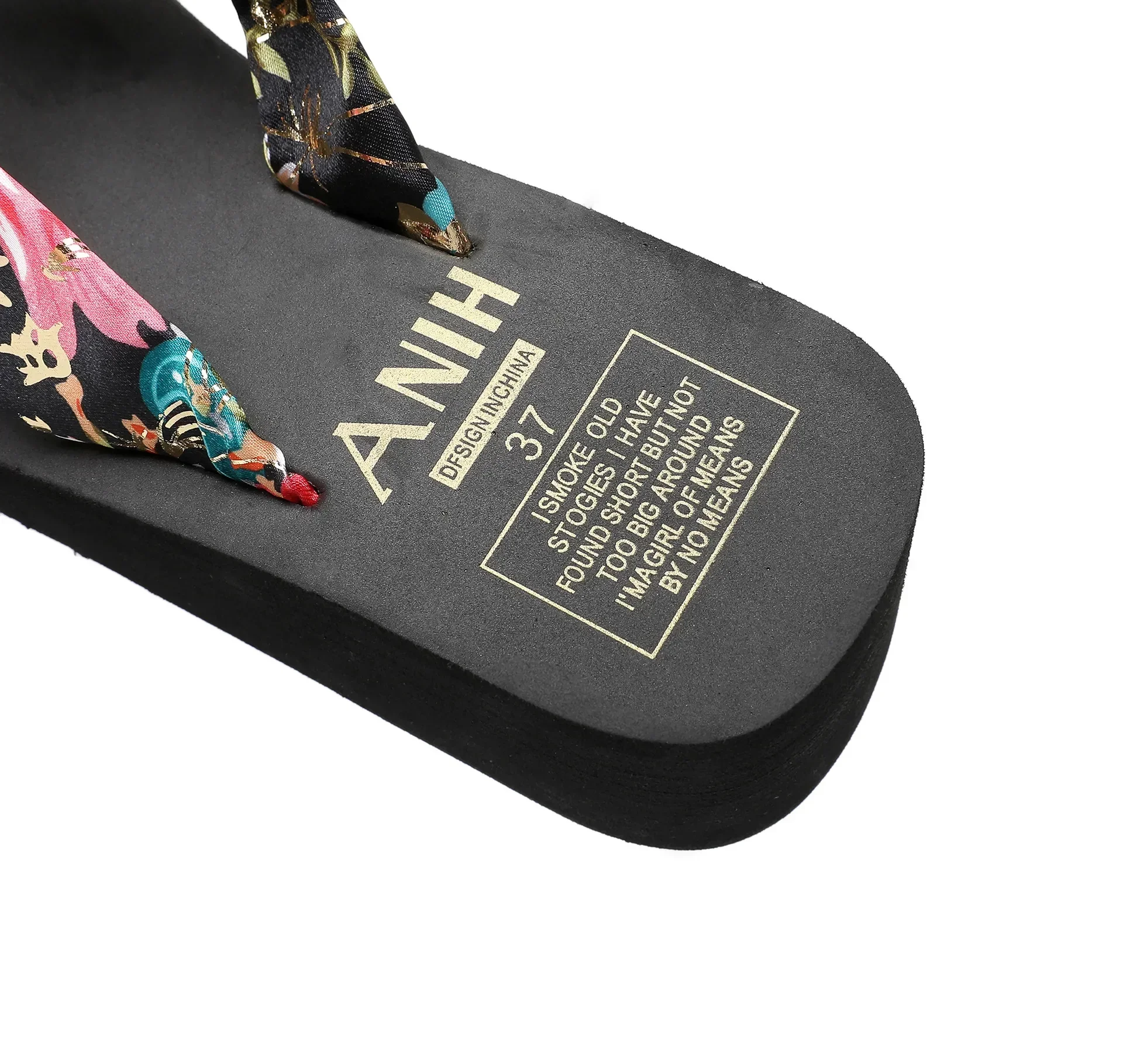 Damen Flip-Flops Sommer Strand Plateau-Slipper Lässige Outdoor-Keilsandalen Sommer Damenschuhe – Detail 39