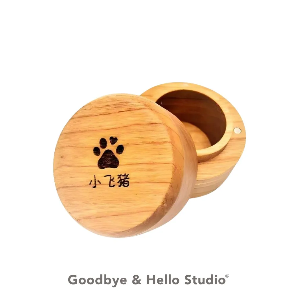 ZHAYA Pet Keepsake Wooden Box Cat Dog Baby Fur Hair Storage Memorial Case Custom Engraved Name Gift for Owner