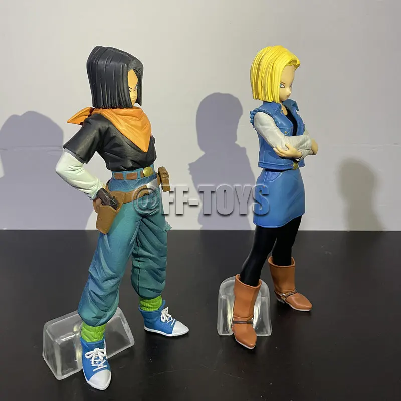 24CM Anime Dragon Ball Z Android 17 18 Figure Android 18 PVC Action Figures Collection Model Toys for Children Christmas Gifts image 3
