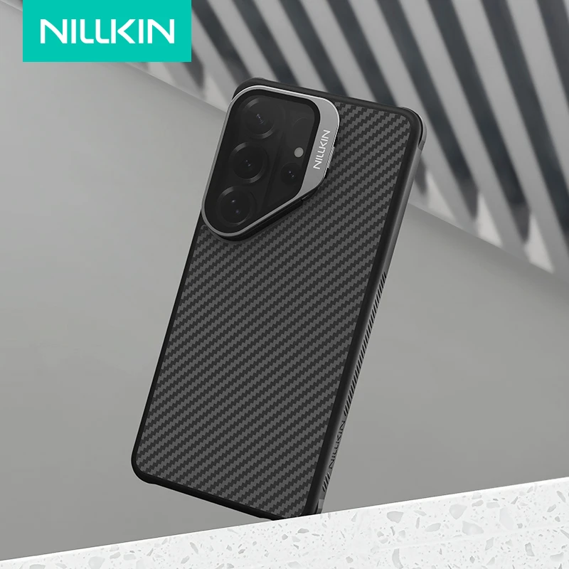 

Чехол NILLKIN для Samsung Galaxy S26 Ultra: Прозрачный, из арамидного волокна, с подставкой и защитой камеры, на присосках