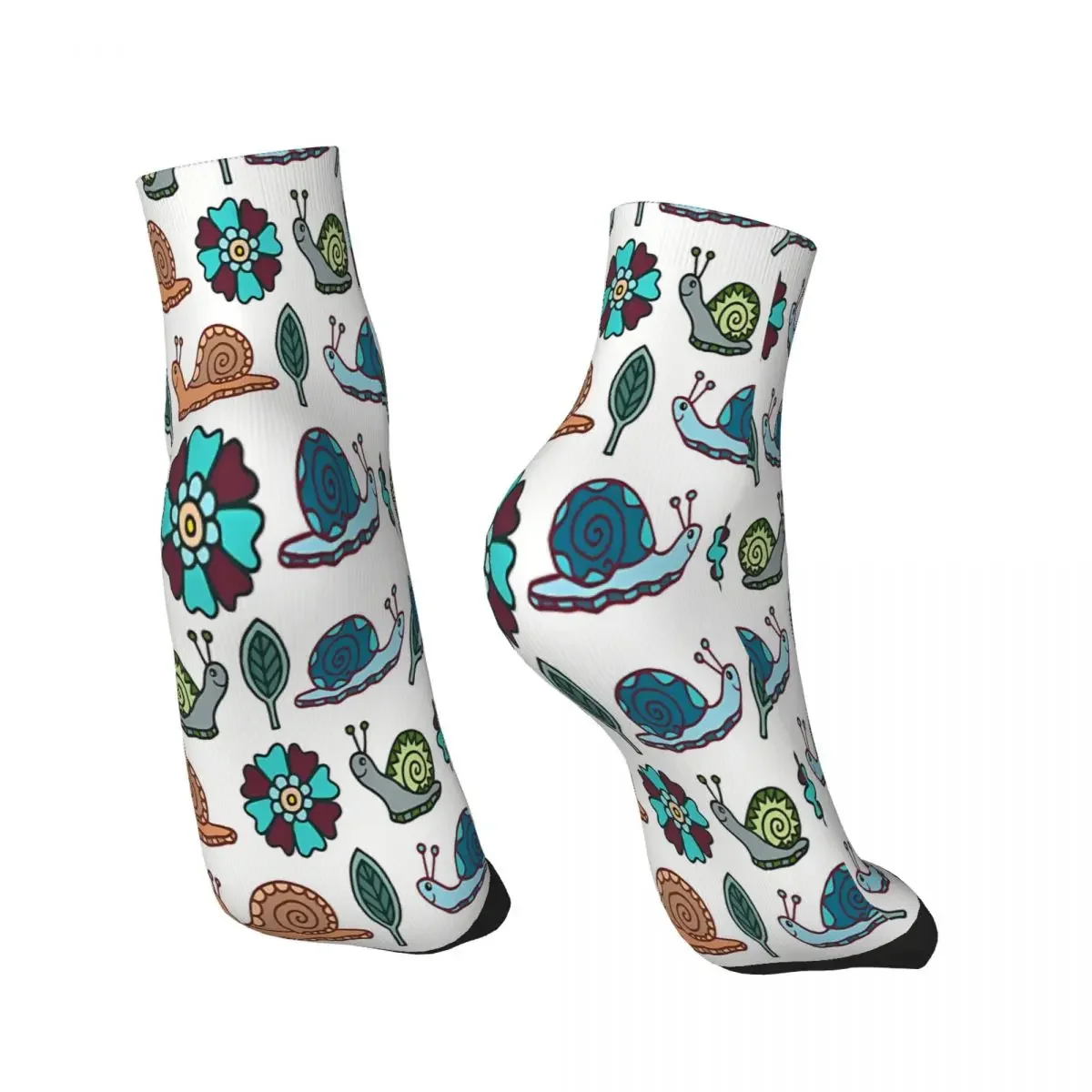 Garden Snails Snails Pattern Ankle Socks Male Mens Women Spring Stockings Polyester