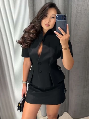 Женская однотонная блузка Chin.Sweety