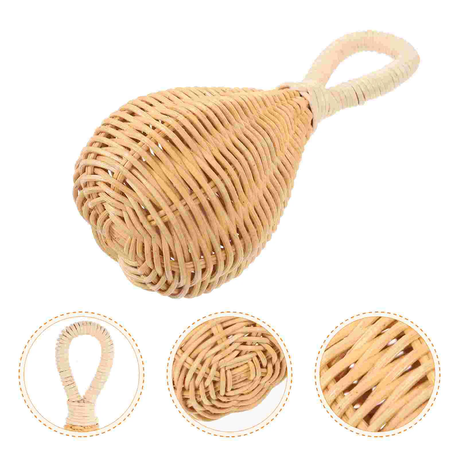 Rattan Handbell Baby Held Schöne Rasseln Gewebte Spielzeug Kleinkind Kinder Pädagogisches Kind