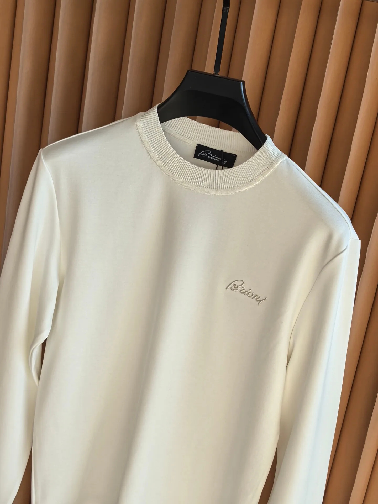 Bri Old Money Style Men's Business Casual 26aw Thin Knitted Long Sleeve T-Shirt