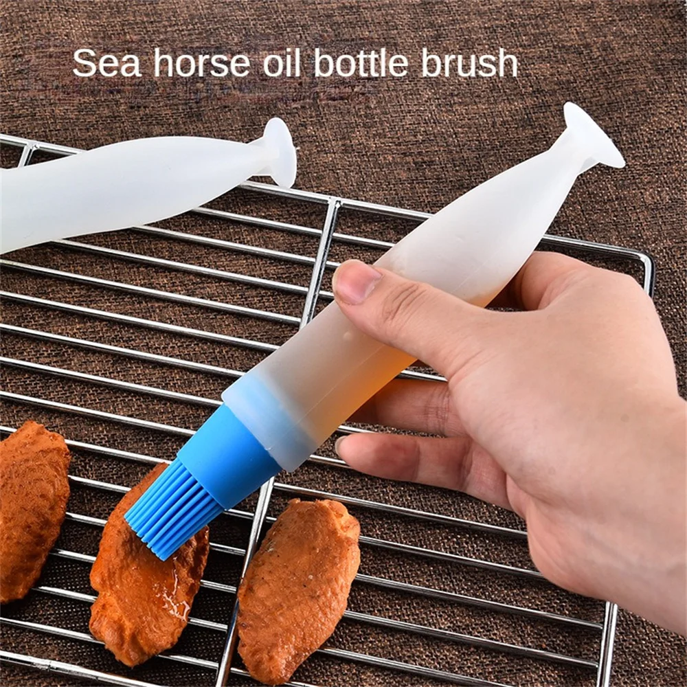 Baking Brush Easy To Worry About And Not Sticky Smooth Brush Head Blue Red Bbq Is A Must Barbecue Supplies Grill Brush Durable