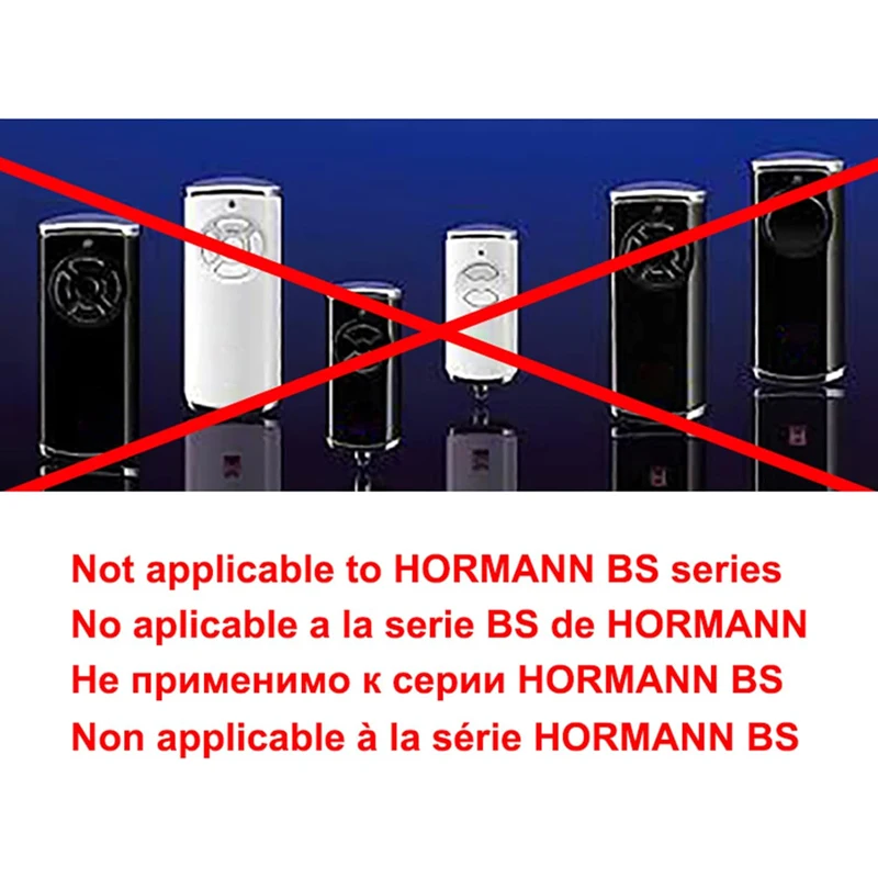 40.685MHz Handheld Transmitter for HSM2 Clone HSM4 HSE2 HS2 Garage Door Remote Control 4 Channel Grey Button