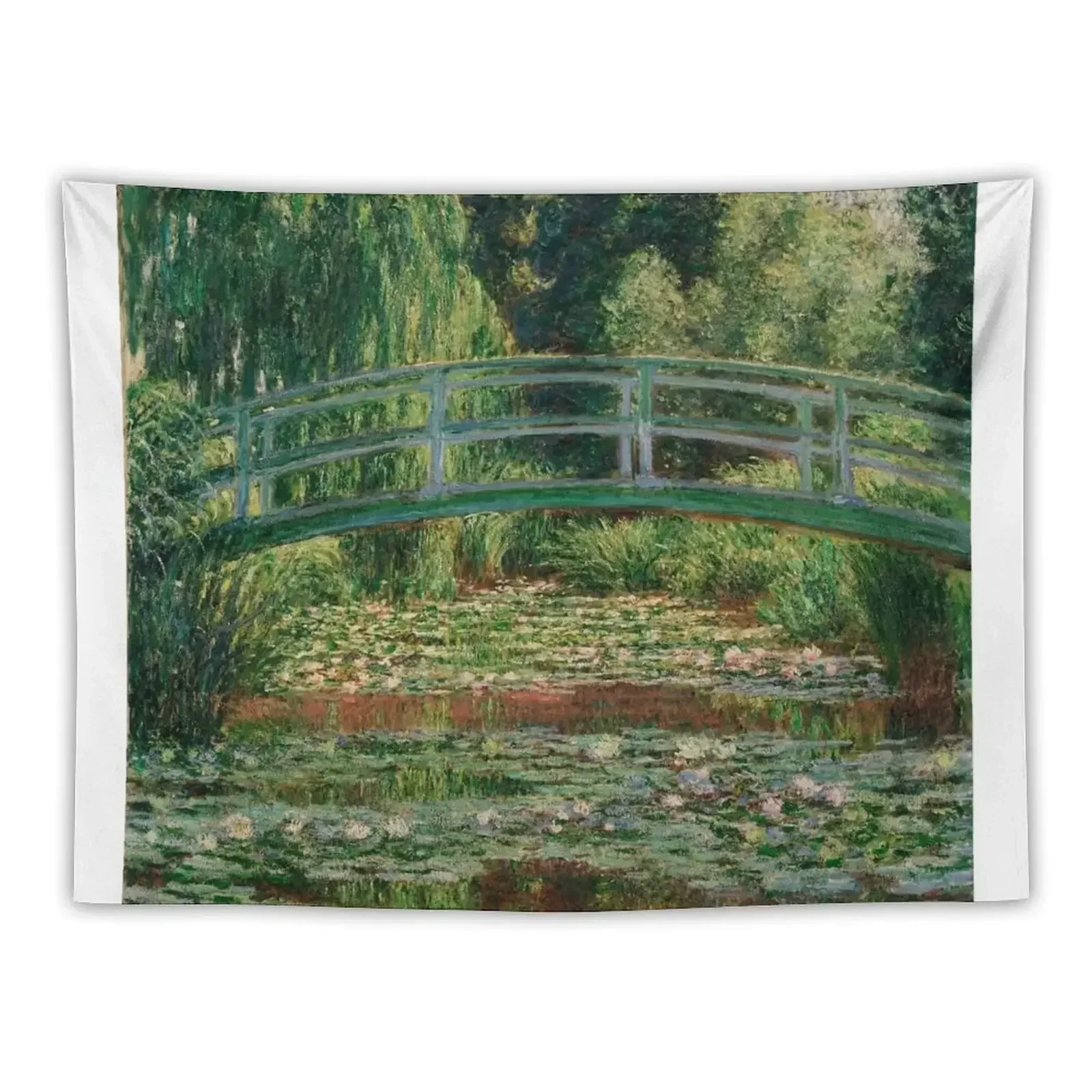 1899-Claude Monet-The Japanese Footbridge and the Water Lily Pool, Giverny-89 x 93 Tapestry Decor Home Tapestry