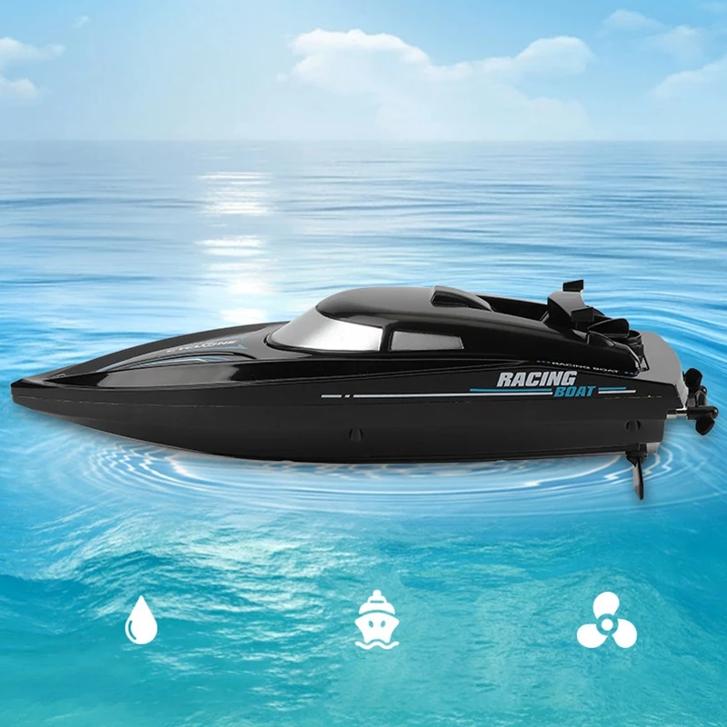 2.4Ghz 10KM/H Dual Motor High Speed Remote Control Boat Swimming Pool and Lake Remote Control Boat Outdoor Toy