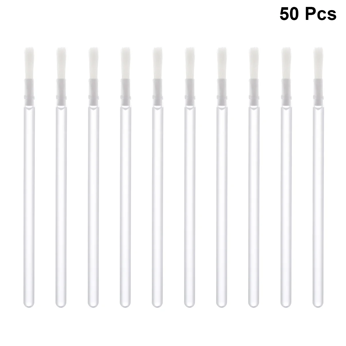 

50pcs Disposable Lip Liner Plastic Handle Nylon Bristles Lip Makeup Brush ( -212) (White) Lip Brush disposable