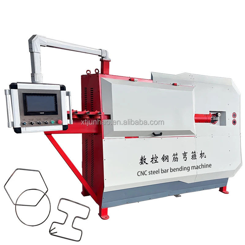 CNC Automatic Construction Site With Round Steel Rebar Thread Bending Machine