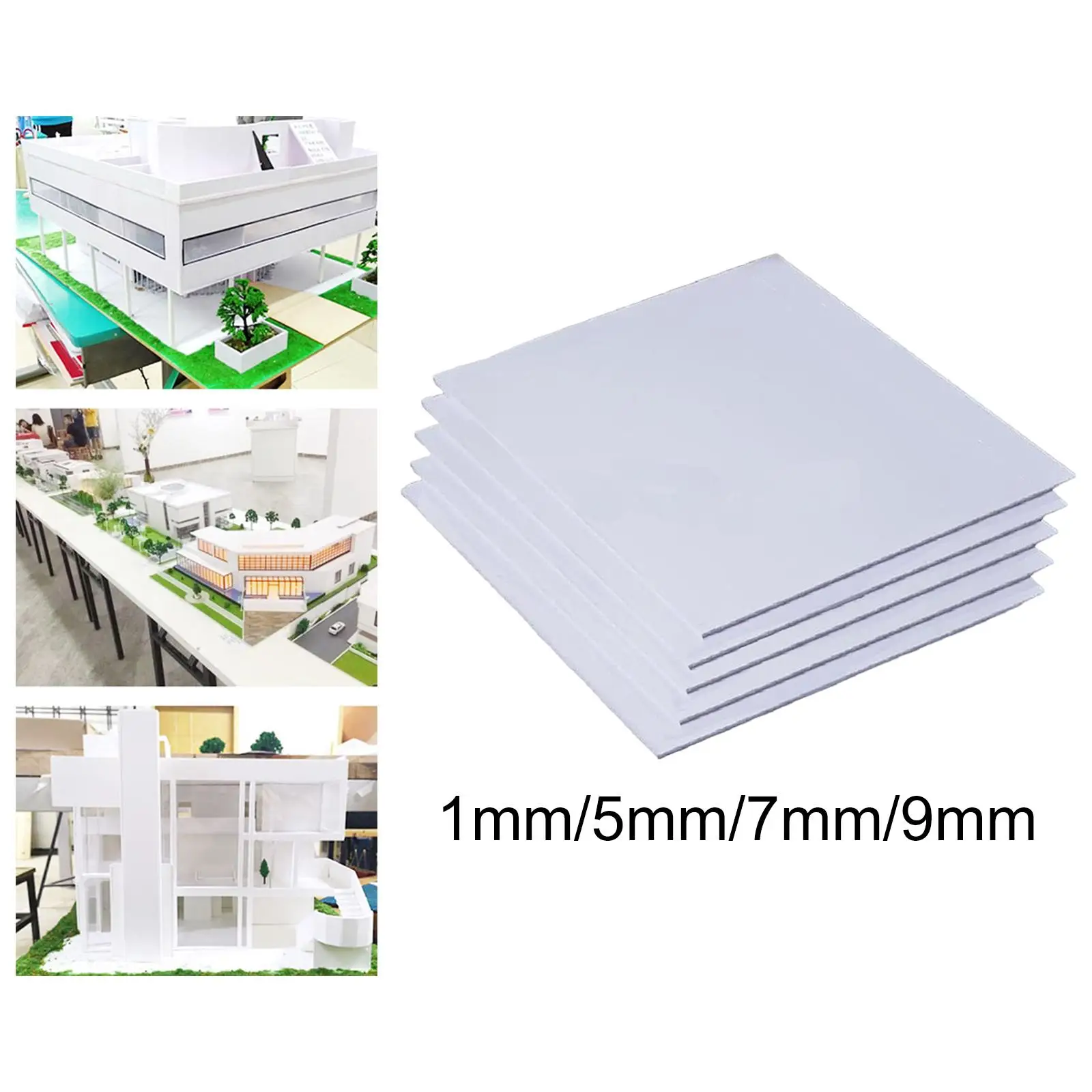 5 Pieces Square Blocks Art Projects Foam Plate PVC Foam Sheets Crafts