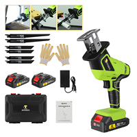 CONENTOOL Powerful Electric Reciprocating Saw 3000RPM Variable Speed Electric Corded Sabre Saw W/ Tools 6 Saw Blades 21V Battery