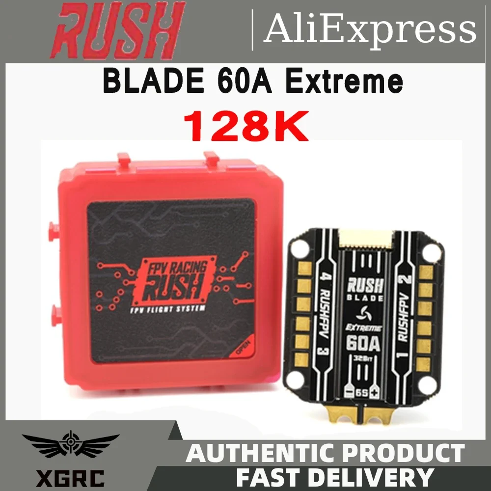 RUSHFPV RUSH BLADE 60A Extreme 128K 30.5mm 3-6S AM32 4in1 Brushless ESC for RC FPV Racing Drones