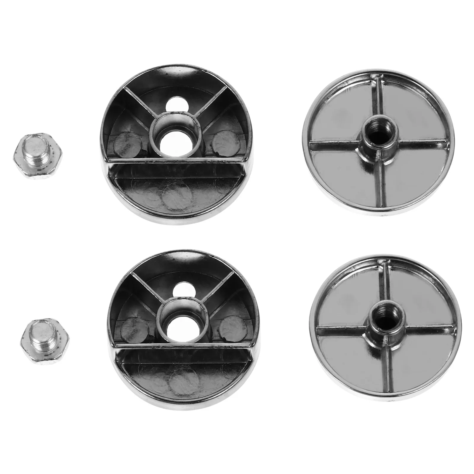 4Pcs Round Mirror Clip Zinc Alloy Mirror Fixing Tool Elegant Shiny Finish Smooth Surface Bathroom Decoration Accessory Easy
