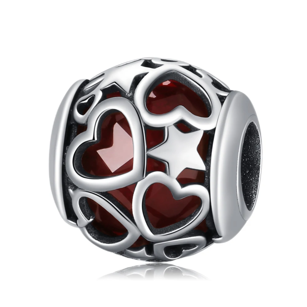 

Danturn 925 Sterling Silver Original Beads Love Dangle Charm fit Snake Chain Bracelet Fashion Women Jewelry Making