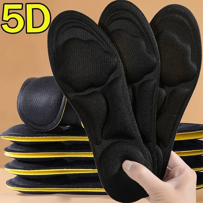 5D Cloud Massage Insoles Women Men Breathable Running Insoles Shock Absorption Pain Relief Non-Slip Insoles Fashion Accessory