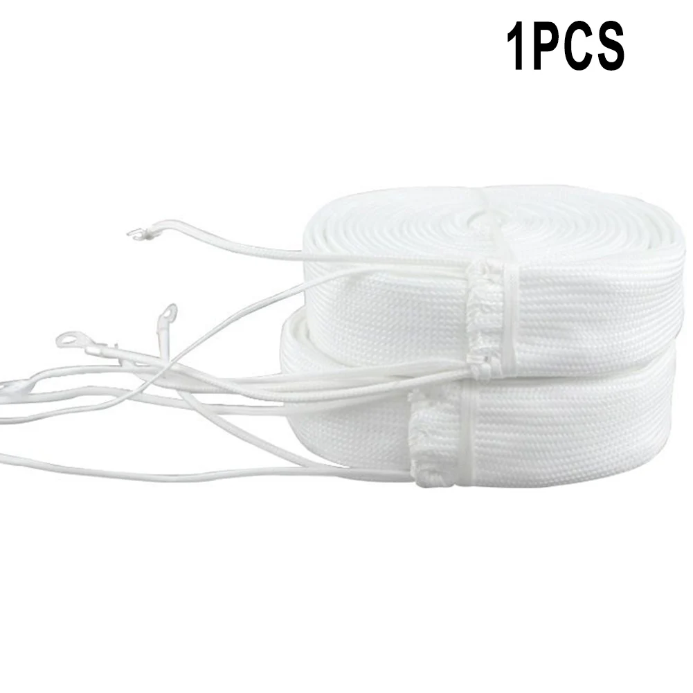 

Durable Heating Tape Heater 1 PC 220V 450℃ 220V/100W-1m Glass Fiber High Temperature Insulation Pipe Ribbon Pipe