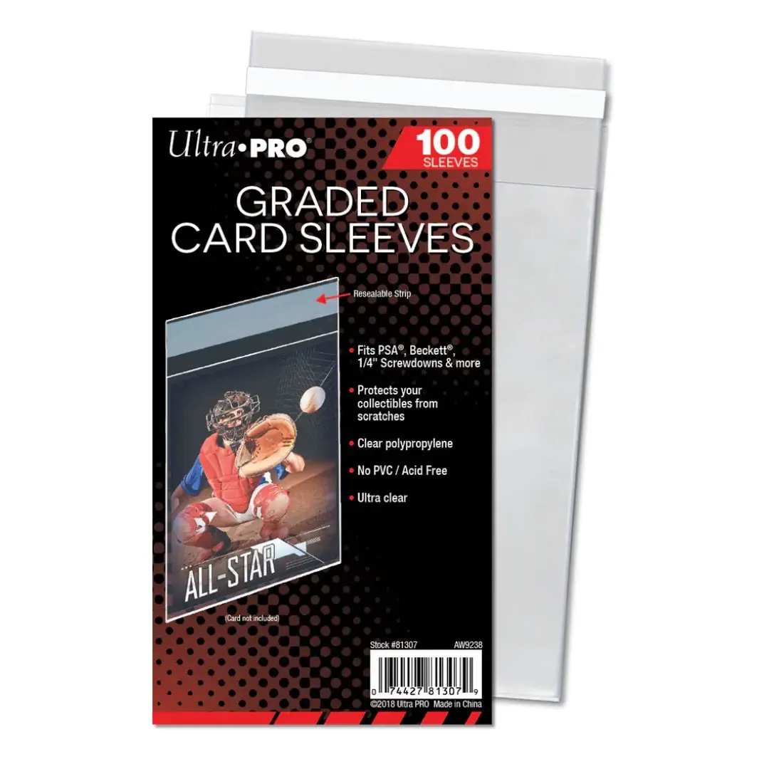 100ct Ultra PRO - PSA Graded Card Slab Resealable Strip Sleeves - Ultimate Collectible Sports Cards Protection, Trading Cards