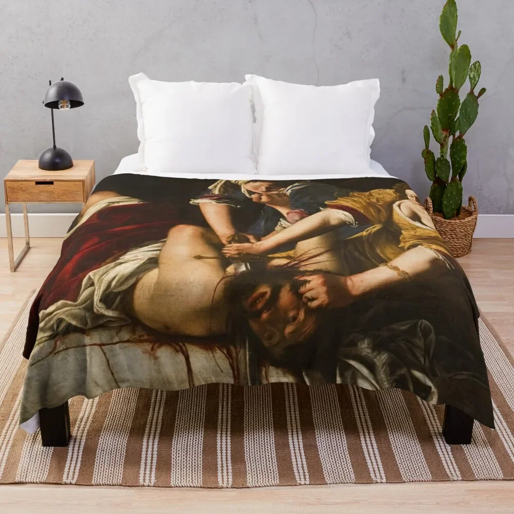 Artemisia Gentileschi's Judith Slaying Holofernes Throw Blanket Luxury St Tourist Blankets