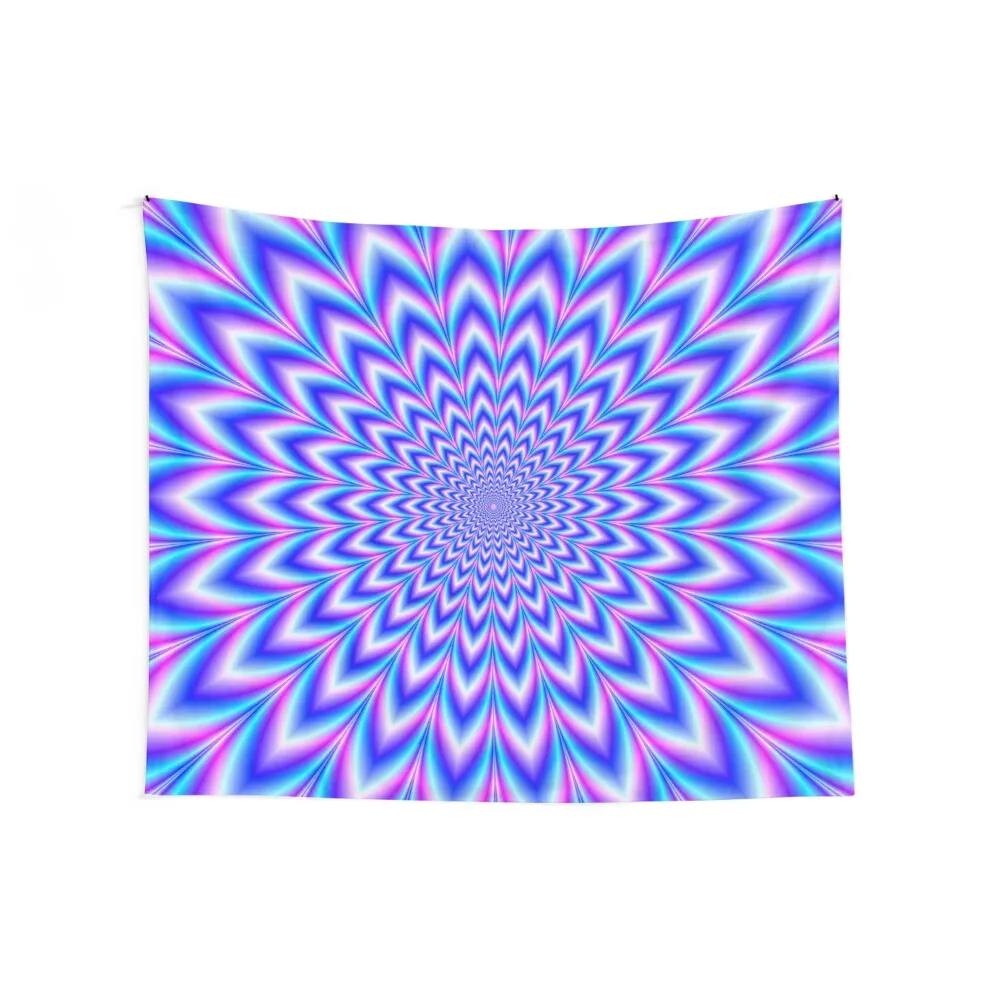 

Psychedelic Pulse in Blue and Pink Tapestry Home Decorating Funny Tapestry
