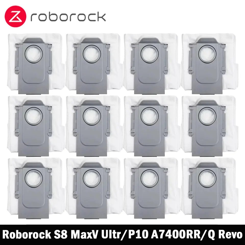 أكياس غبار مكنسة روبوتية Roborock S8 MaxV Ultra / Q Revo / Q Revo MaxV / Q Revo S / Q Revo Pro / Qrevo Curv / Saros 10