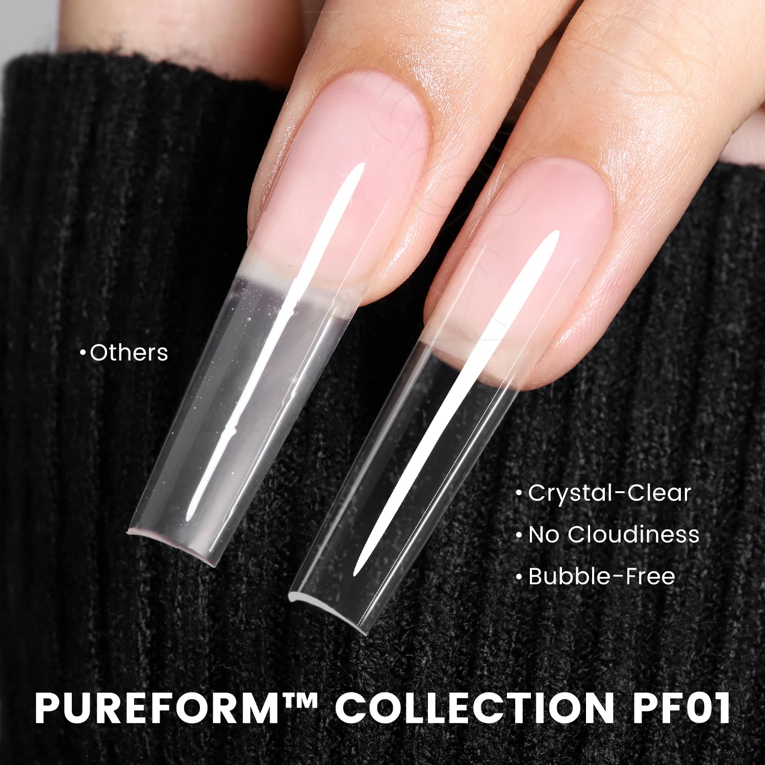 YOKEFELLOW PUREFORM Poly Gel Nai Polish TpoHema Free Pink Red Extension Gel Large Capacity 50g Hard Gel for Starter Nail Art DIY