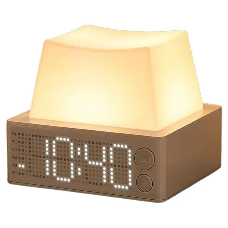 Sleep Mode& Night Light Keycap Alarm Clock With Dual Alarms, White Noise Function, Snooze Design-AA26