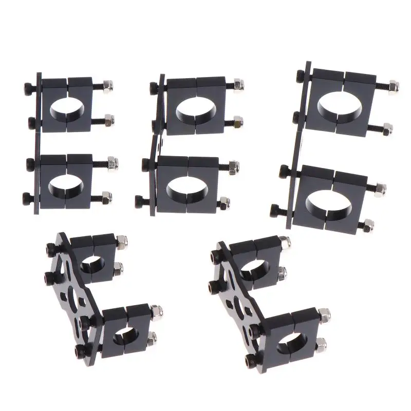 3K Carbon Fiber Motor Base Fixed Seat Mount Plate Pipe Clamp for RC Aircraft Model Multiple Sizes Available 12mm-30mm