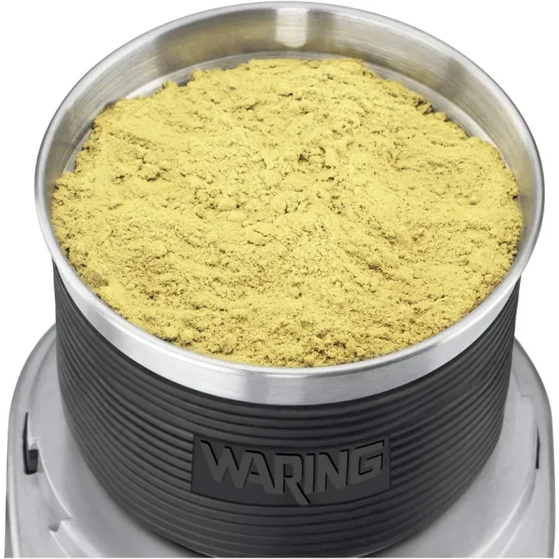 Moedor de especiarias comercial Waring WSG60 de 3 xícaras, motor de 1 HP, ação de pulso de 20.000 RPM, inclui 2 tigelas de moagem de aço inoxidável