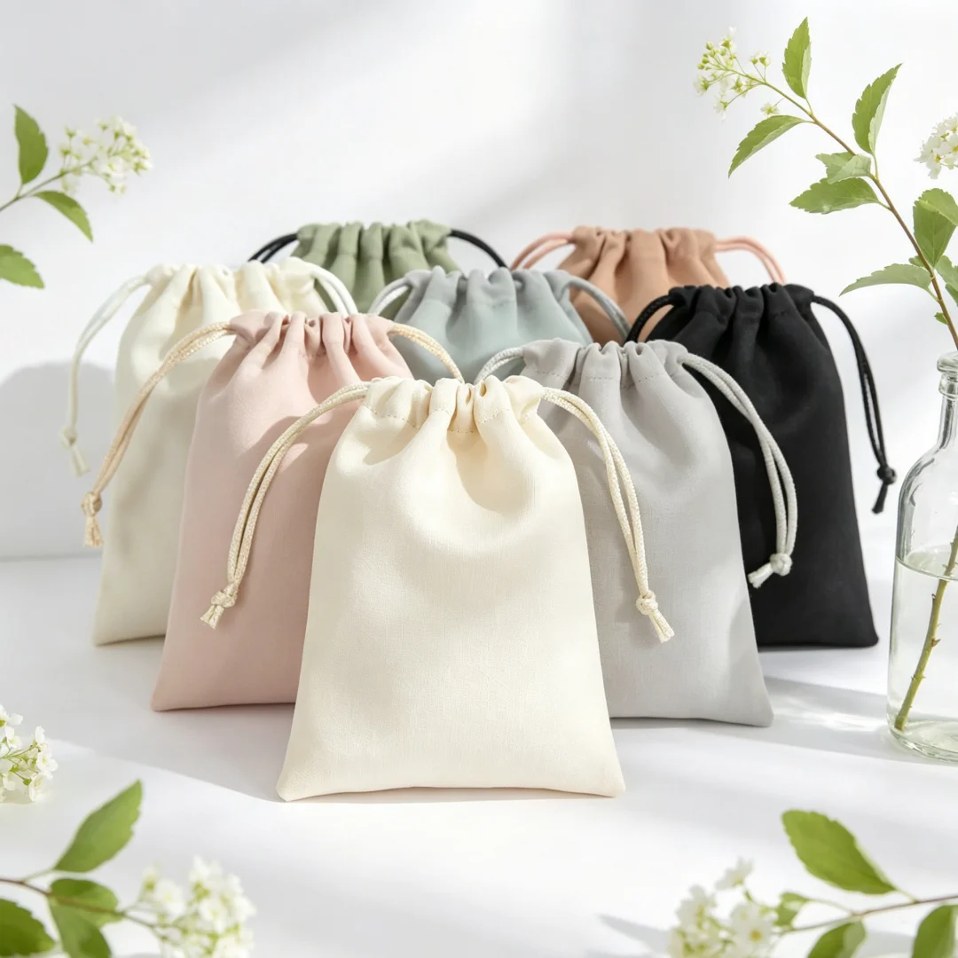 10Pcs Smooth Silk Satin Drawstring Gift Pouches  for Jewelry Cosmetics Sweets Perfect for Wedding Banquet and Party Gift Packing