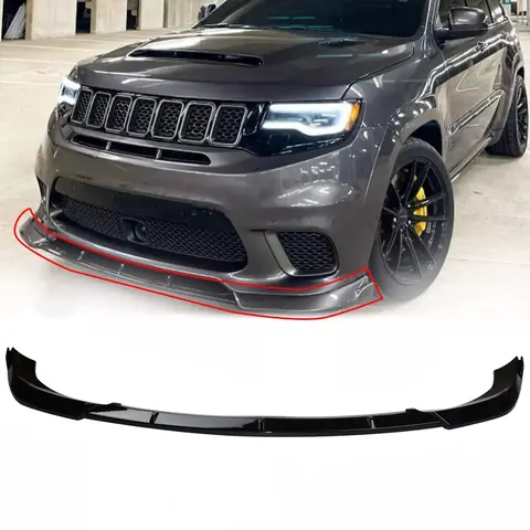 För Jeep Grand Cherokee SRT Trackhawk 2014-2021 Glansigt svart främre stötfångarläpp 10 best sales Trackhawk - №1