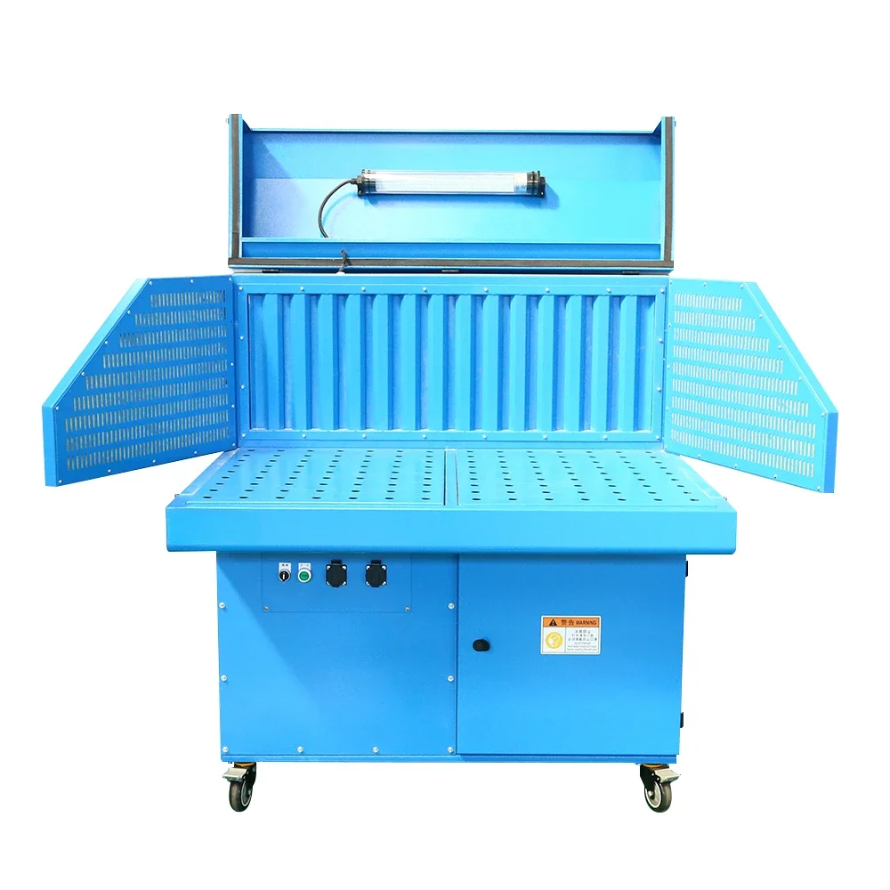 #forIndustrial polishing grinding dust extraction downdraft work bench for grinding table for metal
