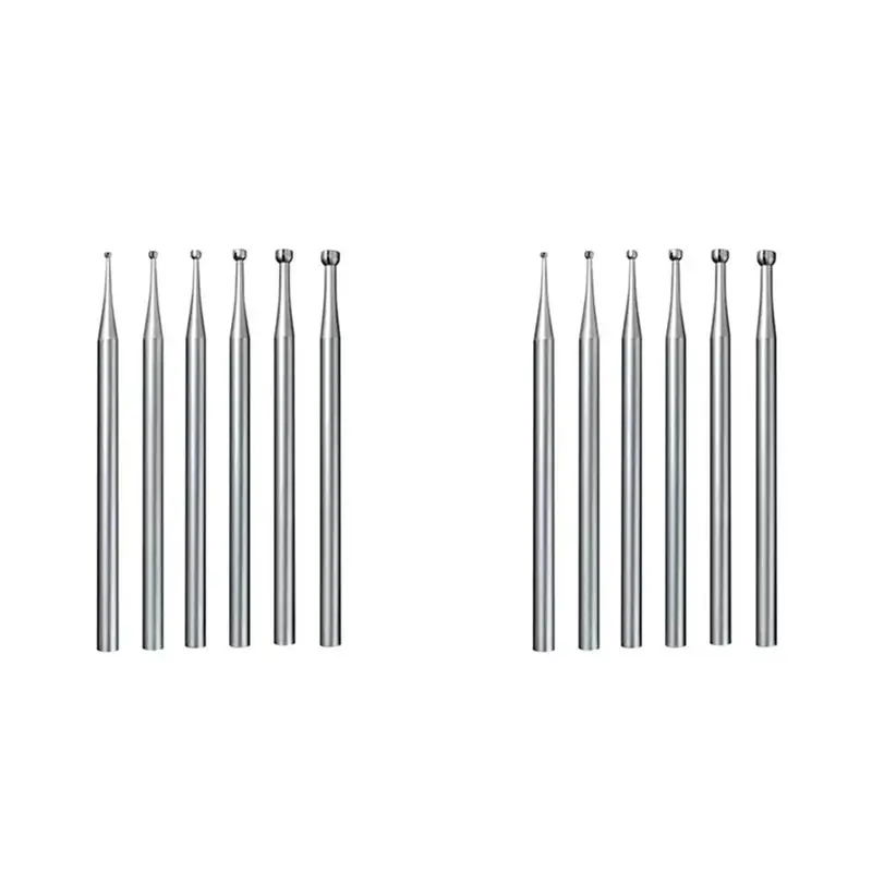 

ALIM-12 Pcs Open Mouth Cup Burr - 3/32 Inch Shank Jewelry Setting Cup Burs Wire Rounder Bits Lapidary Making Bits (008-023)