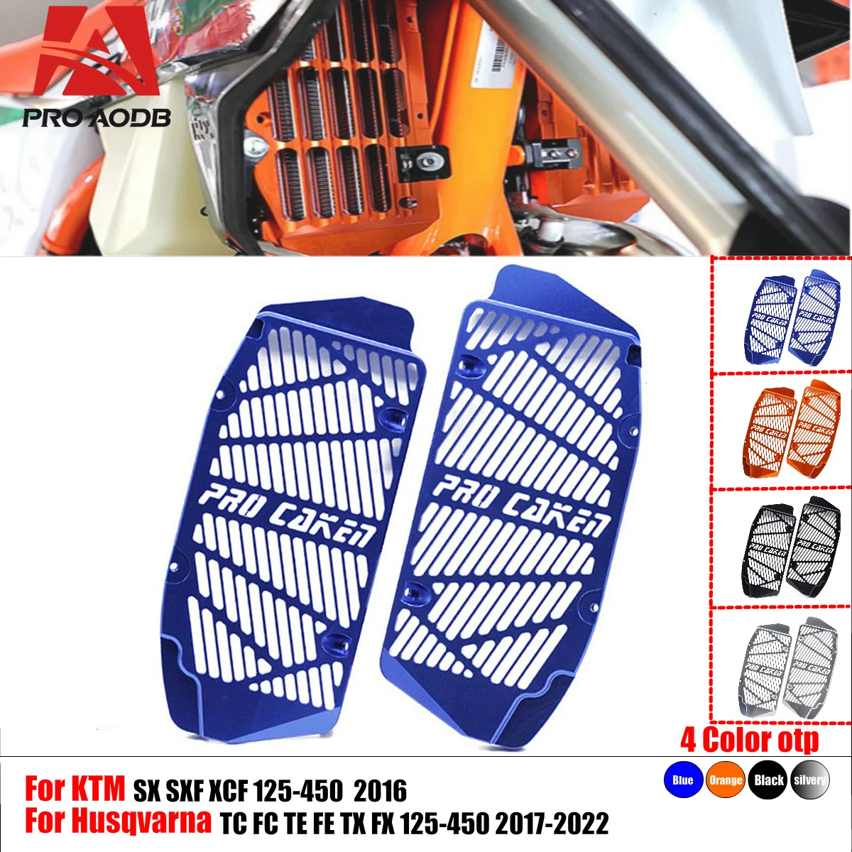 

High-Quality Radiator Grille Guard Grill Cover Protector For KTM XC XCF SX SXF XCW XCFW EXC EXC-F For Husqvarna TC TE TX FC FE