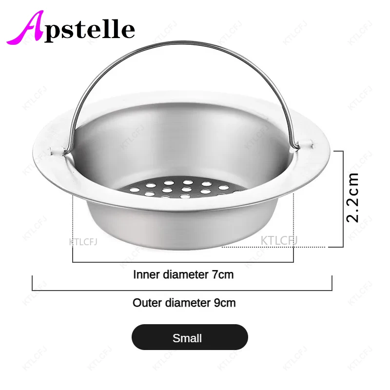 APSTELLE BathroomShower Hair Filter Basket Anti-BlockingCleaningGadgetsKitchenTools 1PC StainlessSteel KitchenSinkStrainerSewer