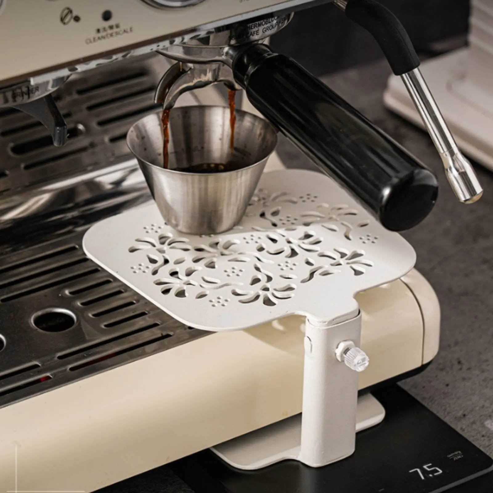 Espresso Machine Scale Stand Compact Adjustable Extraction Stand Coffee Scale Riser Stable Support