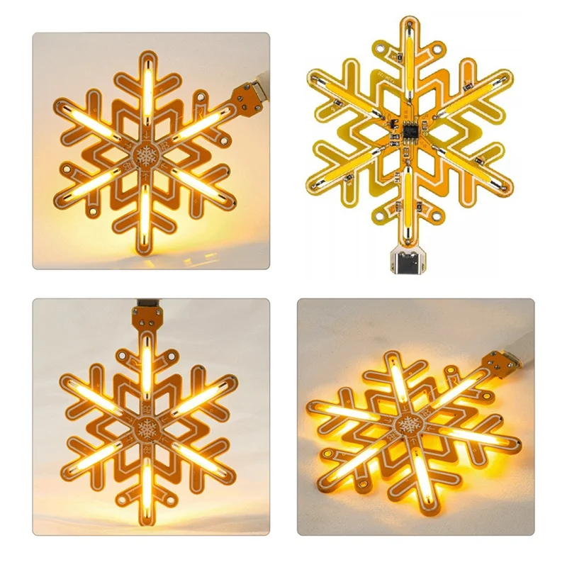LECKL-Snowflake Lamp Touch Stepless Dimming Touch Night Light DIY Kit For DIY Christmas Decoration Romantic Gift