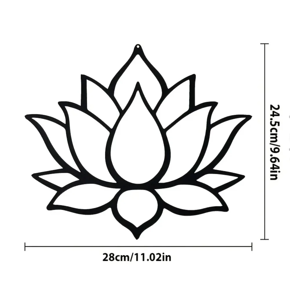 1pc Lotus Metal Wall Art Elegant Room Decor | Perfect for Christmas Gifts & Home Decoration | Stylish Scene Wall Hanging Accent