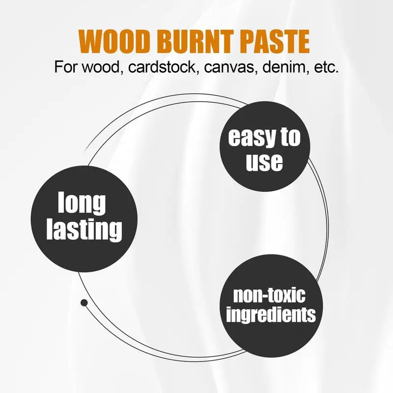 Wood Burning Cream Heat Activated Easy-to-Apply Burn Paste Heat Activated Burn Paste For Beautiful Art In Minutes Perfect For