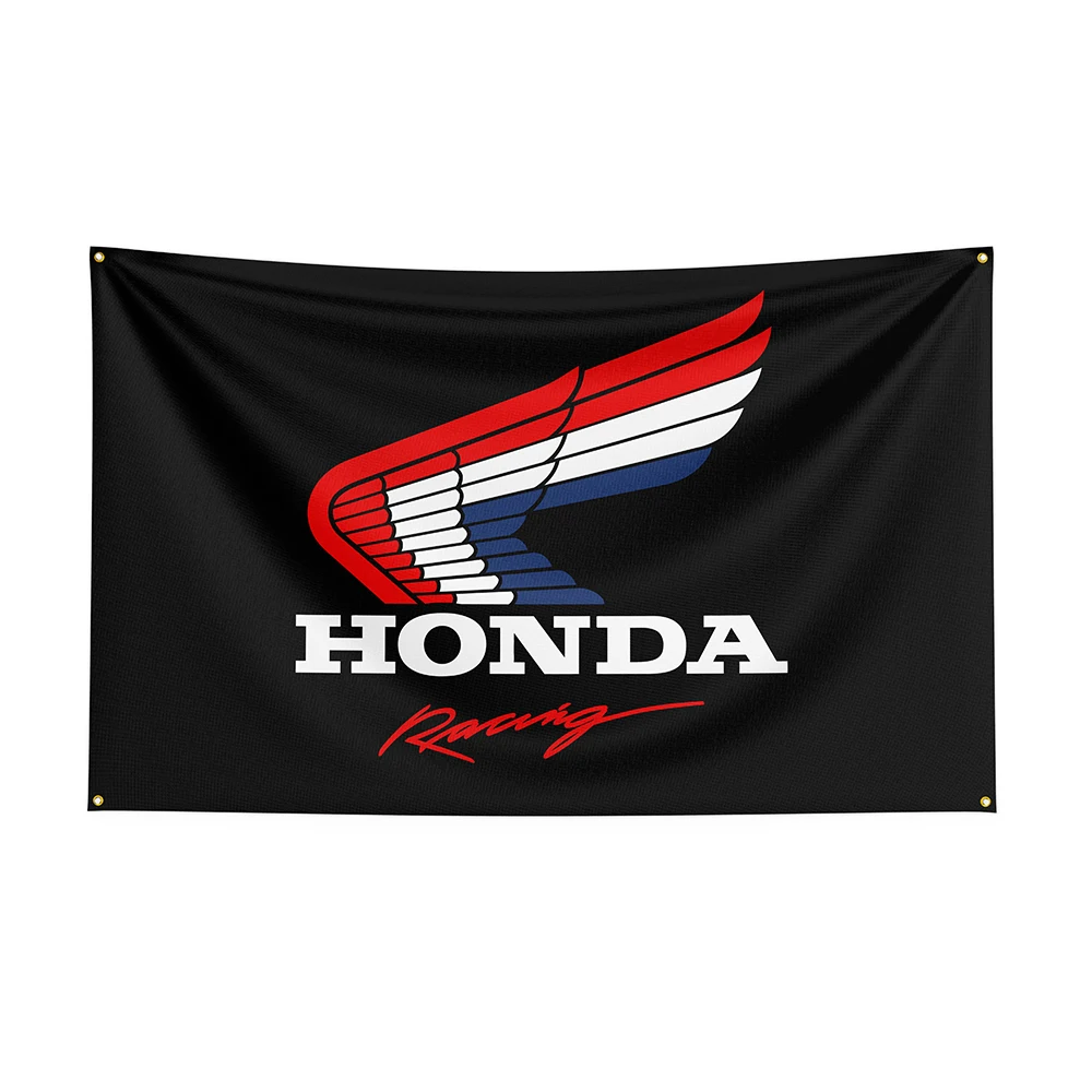 Bannière de voiture de course imprimée en polyester Hondas Feel, décoration, 3x5Federation