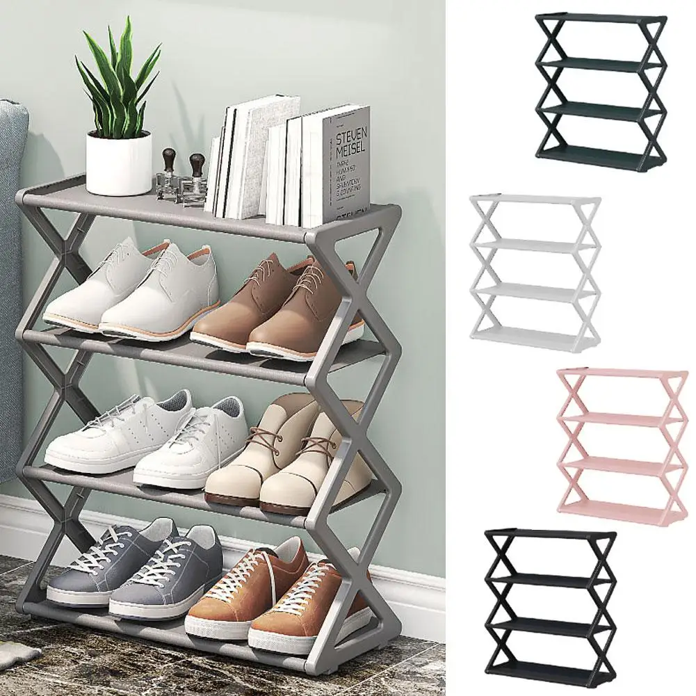 Simple Shoe Rack Shoes Organizer Multi-layer Plastic Foldable And Detachable Saves Space Shoes Shelf  Home Organization Storage