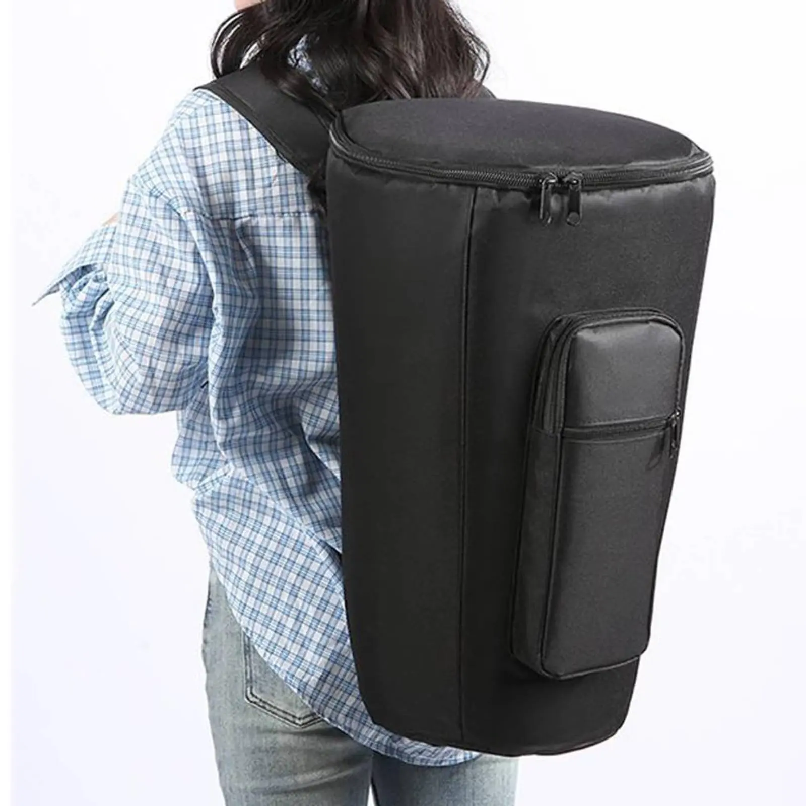 Mochila para Tambor Africano com Bolso Extra de Armazenamento, Mochila Acolchoada para Djembe, Bolsa para Djembe, Acessório Musical Leve, Oxford Durável