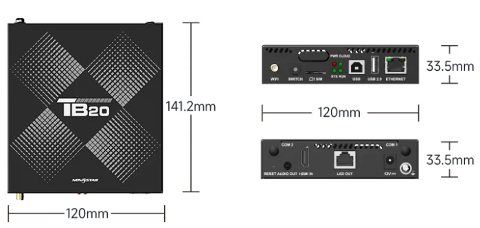 LED Display Screen Novastar TB10 TB20 TB30 Plus-4G Controller For HUB75 Full Color Led Display RGB Module