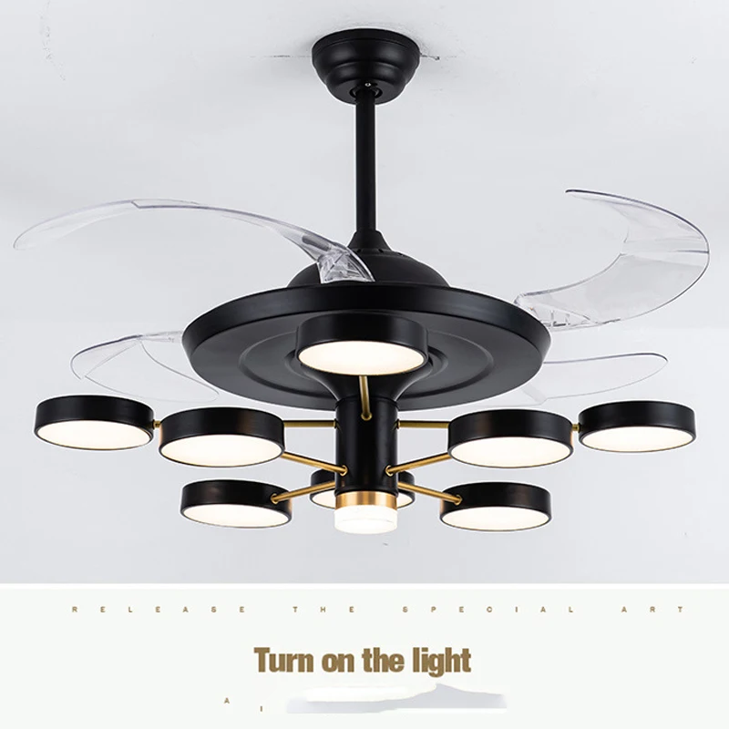 42 Inch Minimalist Ceiling Ventilator Lamp Fan Chandelier Living Room Bedroom Fans Lamps House Dining Room Lighting