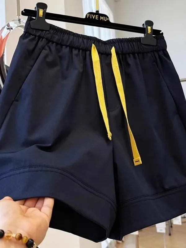 

Summer New plus Size Korean Sle Loose Casual orts ex Faionable A-Line Wide Leg Pants High Waist ort Length